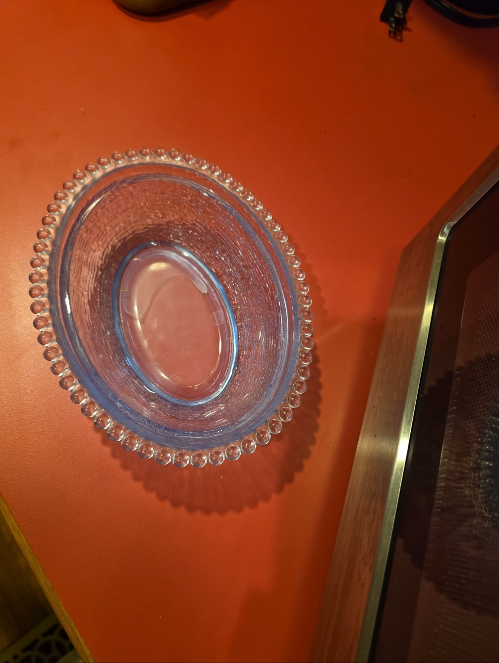 Indian Blue Glass Hen on Nest Candy Dish Perfect Condition - Picture 3 of 5